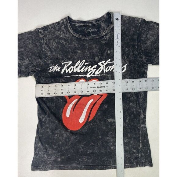 The Rolling Stones Graphic T-shirt Women Small Black Acid Wash Music - Picture 6 of 6
